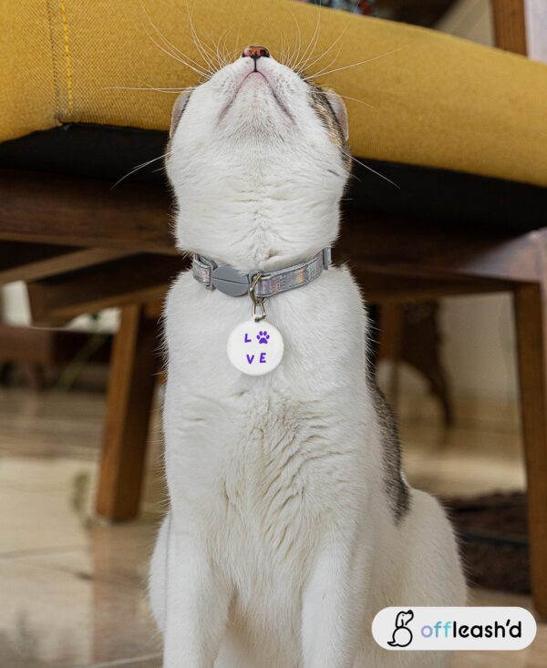 Paw Print Pet Tag | Pet PAW Love Collar Dog for Dogs and Cats | Dog ID Tag | Cat ID Tag | Pet Tag Gift | White Coated Solid Metal Pet Tag - Image 9