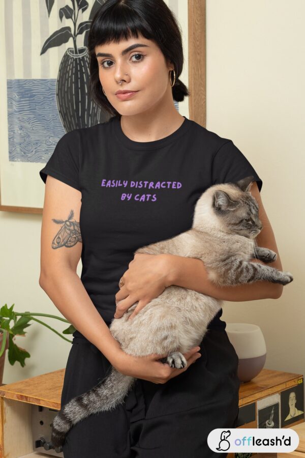 Offleash'd Easily Distracted by Cats Shirt - Image 7