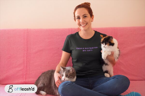 Offleash'd Easily Distracted by Cats Shirt - Image 4