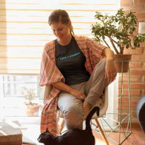 Cat People Shirt for Women | Cat > People Short Sleeves T-Shirt | Gift for Cat Mom | Cat Lover's Shirt | Cats Over People Shirt for Women