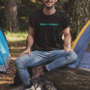 Dog People Shirt for Men | Dog > People Short Sleeves T-Shirt | Gift for Dog Dad | Dog Lover's Shirt | Dogs Over People Shirt Tee